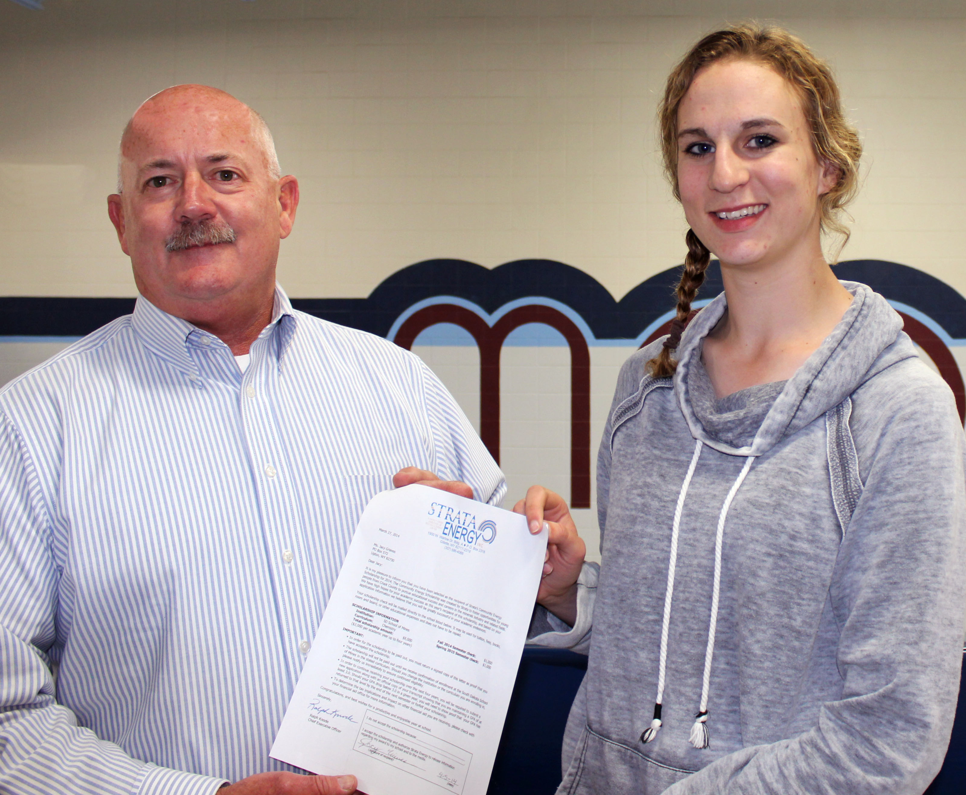 Award given to Jacy Grieves
